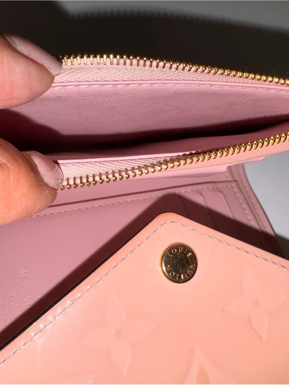 Louis Vuitton Vernis Victorine Wallet Rose Ballerine